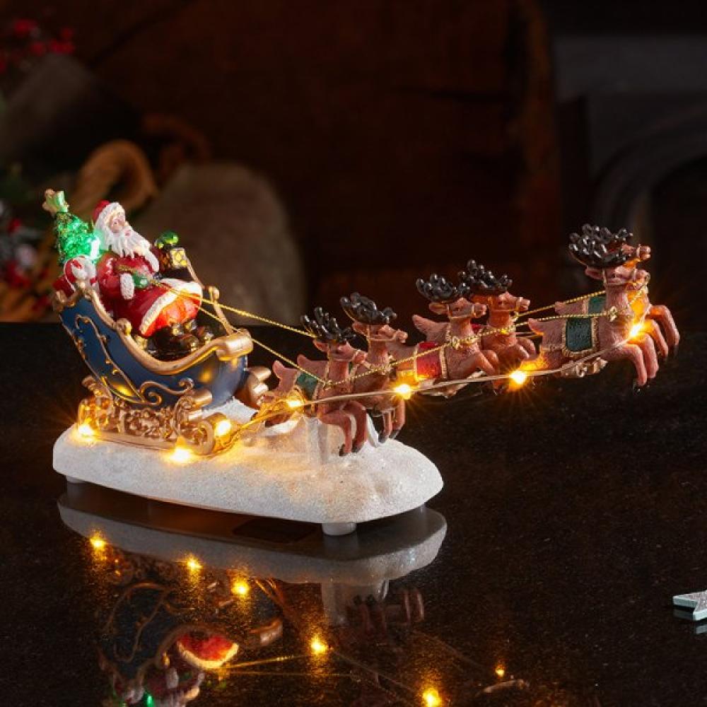 Up, Up & Away! SleighScene Schlitten – Festliche Weihnachtsdekoration (28 cm)